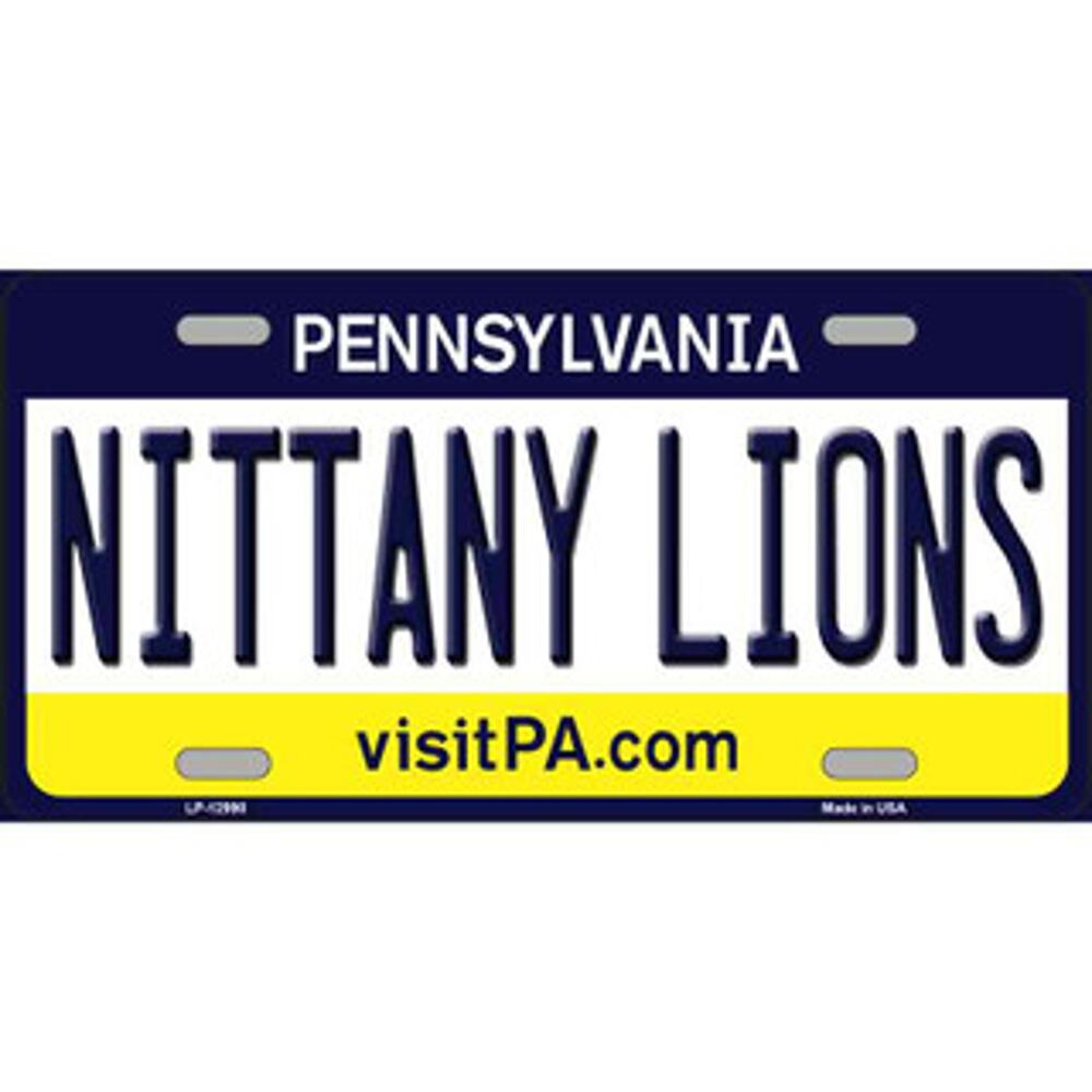 NCAA Nittany Lions  Metal License Plate Sign Auto Penn State Wall PA New Big Ten